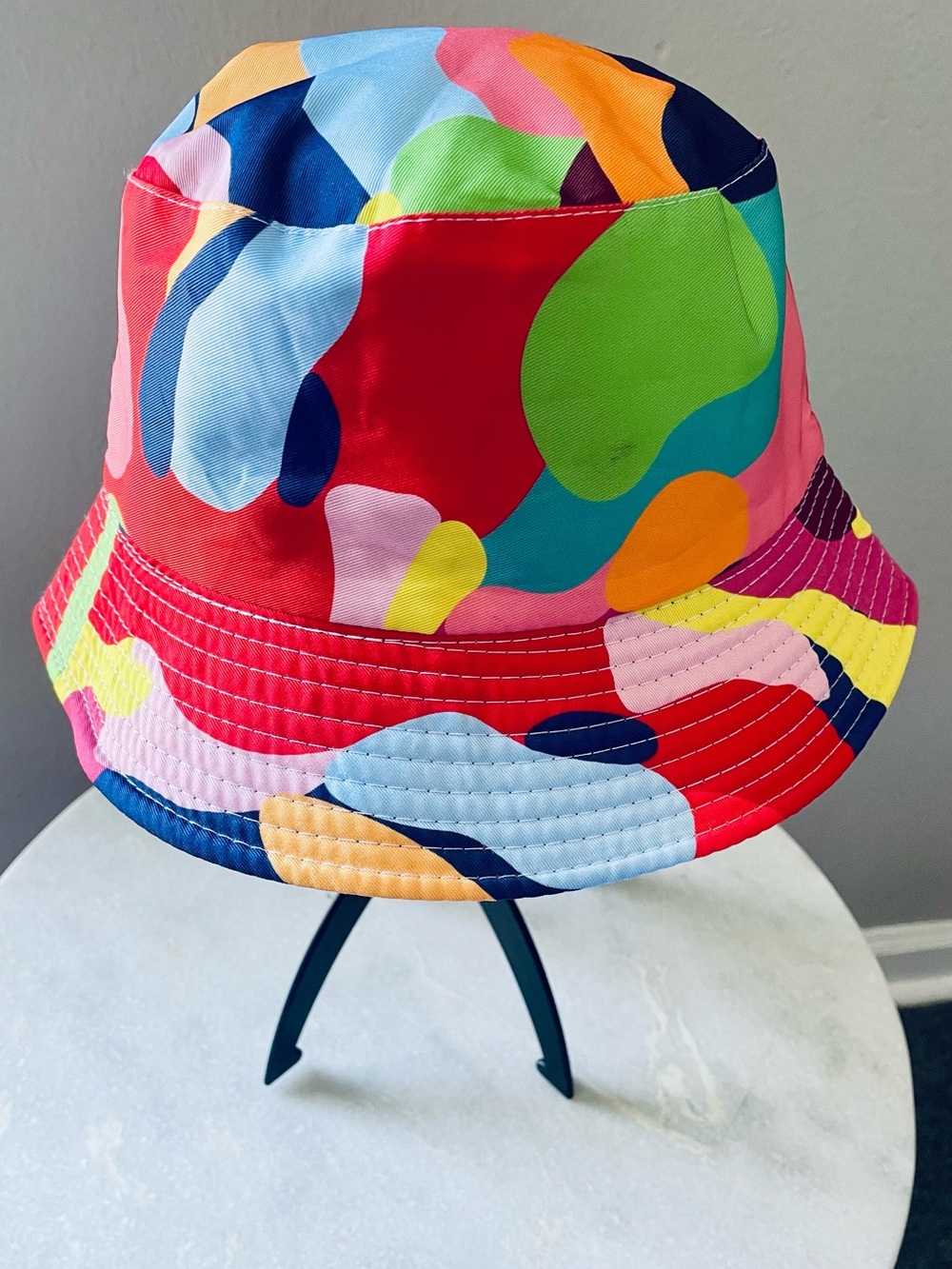 Colorful Abstract Print Bucket Hat - Picture 3 of 4
